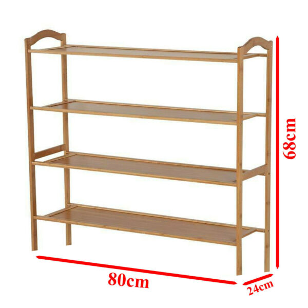 BAMBOO SHOE FOOTWEAR RACK ORGANISER WOODEN STORAGE SHELVES STAND SHELF UNIT - Image 10