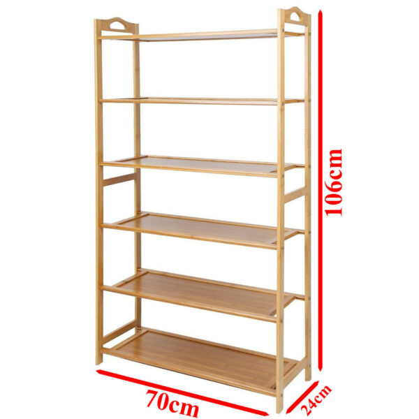 BAMBOO SHOE FOOTWEAR RACK ORGANISER WOODEN STORAGE SHELVES STAND SHELF UNIT - Image 12