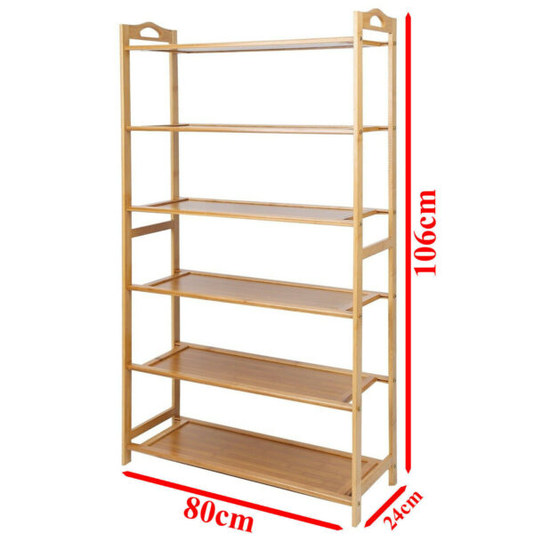 BAMBOO SHOE FOOTWEAR RACK ORGANISER WOODEN STORAGE SHELVES STAND SHELF UNIT - Image 13