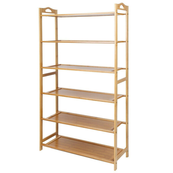 BAMBOO SHOE FOOTWEAR RACK ORGANISER WOODEN STORAGE SHELVES STAND SHELF UNIT - Image 14