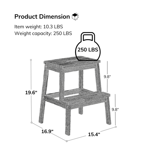 Acacia Wood Stool Small Size Rectangle Top Best Ideas for Sofas Sub-stool - Image 3