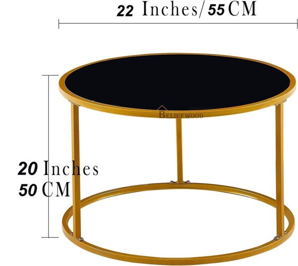 Living Room Best Table For Decor Home Modern Coffee Table Round Nesting Gift - Image 2