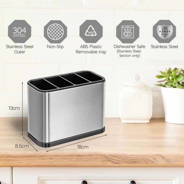 Kitchen Cutlery Holder Spoon Fork Storage Rack Organizer Utensils Chopstick Box - Image 3