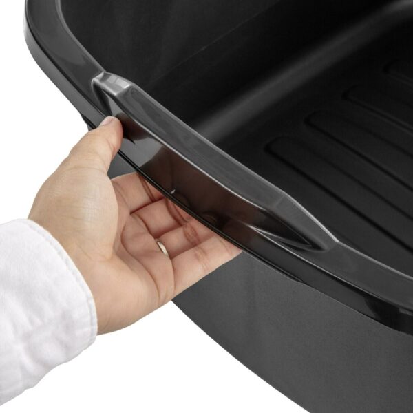 Dishpan Basin Dish Plastic Wash Food Kitchen Storage Box 18 Qt Black Tub Laundry - Image 3