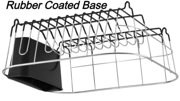 Kitchen Steel Over Sink Dish Drying Rack with Cutlery Holder Drainer Organizer - Image 4
