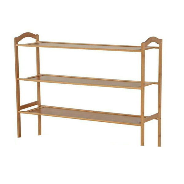 BAMBOO SHOE FOOTWEAR RACK ORGANISER WOODEN STORAGE SHELVES STAND SHELF UNIT - Image 5