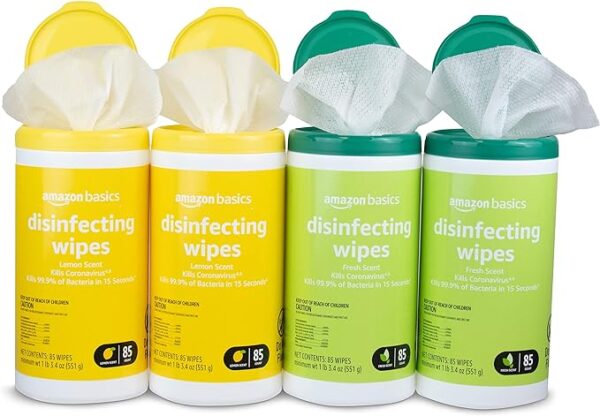 Disinfecting Wipes, Lemon & Fresh Scent, Sanitizes/Cleans/Disinfects/Deodorizes, 340 Count (4 Packs of 85) - Image 2