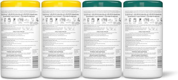 Disinfecting Wipes, Lemon & Fresh Scent, Sanitizes/Cleans/Disinfects/Deodorizes, 340 Count (4 Packs of 85) - Image 3