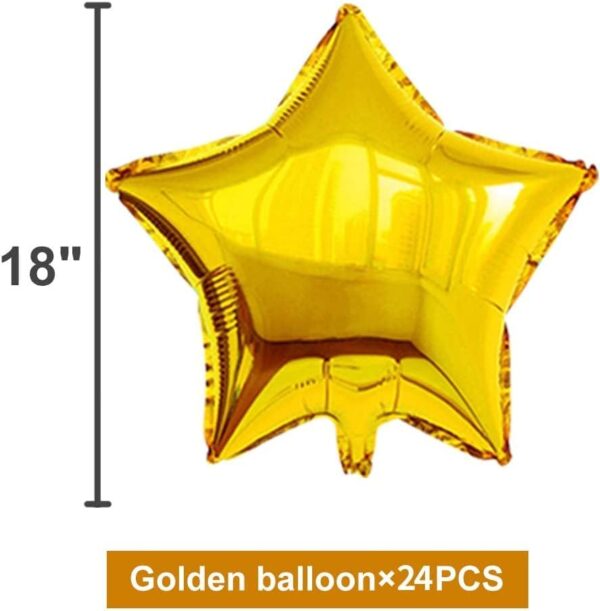 24 Pcs 18" Gold Star Foil Balloons – Mylar Balloons for Baby Shower, Wedding & Party Decor - Image 5