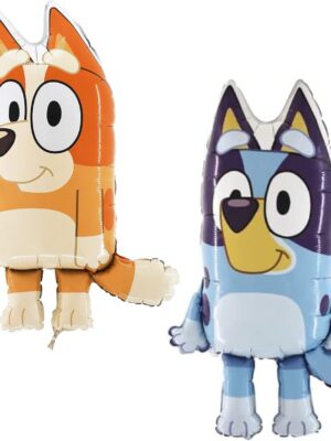 2-Pack 32" Bluey & Bingo Foil Balloons – Character-Shaped Party Balloons