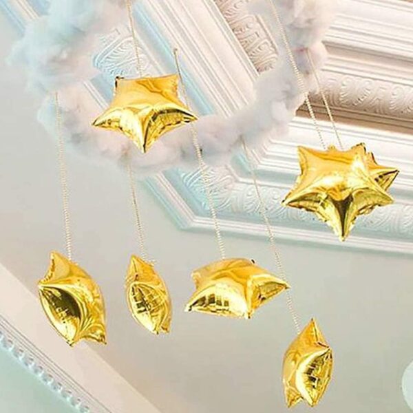 24 Pcs 18" Gold Star Foil Balloons – Mylar Balloons for Baby Shower, Wedding & Party Decor - Image 4
