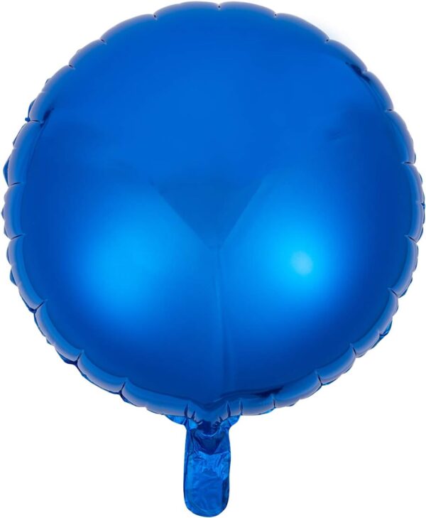 20 Pcs 18" Blue Round Foil Balloons – Mylar Helium Balloons for Birthday, Wedding & Baby Shower Decor - Image 4