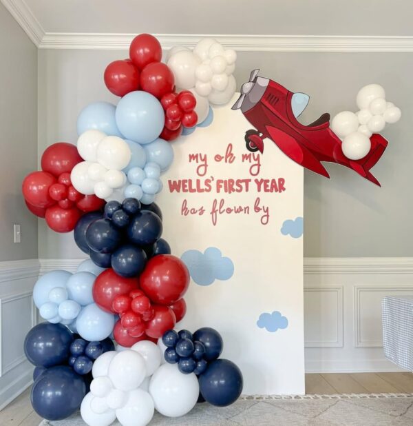 60 PCS Red, Blue & White Balloons – 12" Patriotic Party Decorations for 4th of July, Memorial Day, Labor Day & Sports Events - Image 2