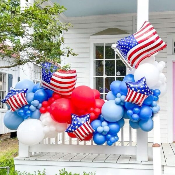 60 PCS Red, Blue & White Balloons – 12" Patriotic Party Decorations for 4th of July, Memorial Day, Labor Day & Sports Events - Image 3