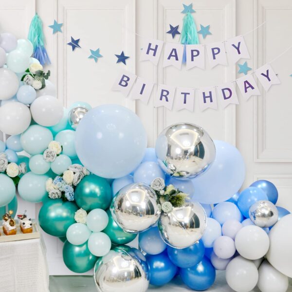14 Pcs Silver Foil Balloons – Metallic Chrome 4D Round Helium Balloons in Mixed Sizes (22", 15", 10") - Image 4