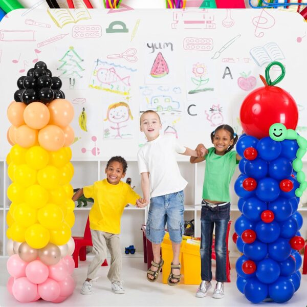 204Pcs Back to School Balloon Stand Kit – Pencil, Crayon & Latex Balloons for Classroom Party Decor - Image 2