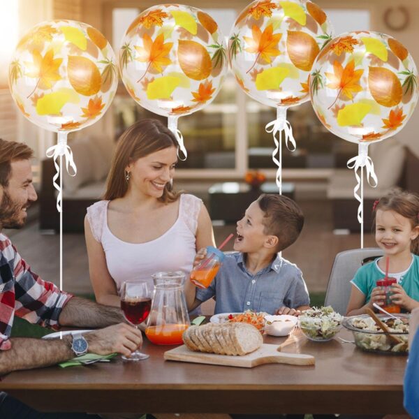 22" Thanksgiving Maple Leaf Balloons – 10 Pcs Large Orange 4D Foil Balloons for Fall Party Decor - Image 2