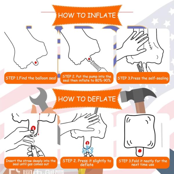 Labor Day Balloon Kit – 18 Pcs American Flag, Tools & Fist Balloons for Holiday Party Decorations - Image 2