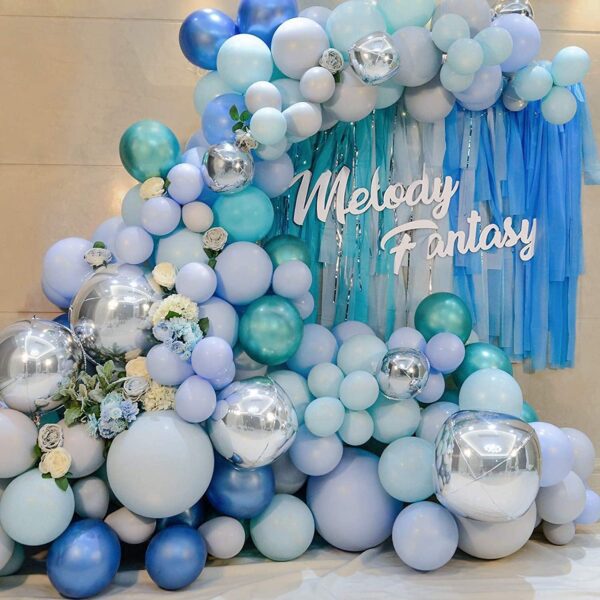 14 Pcs Silver Foil Balloons – Metallic Chrome 4D Round Helium Balloons in Mixed Sizes (22", 15", 10") - Image 3