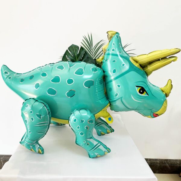 4-Pack Giant 3D Dinosaur Foil Balloons – Self-Standing Dino Party Decorations for Kids & Adults - Image 5