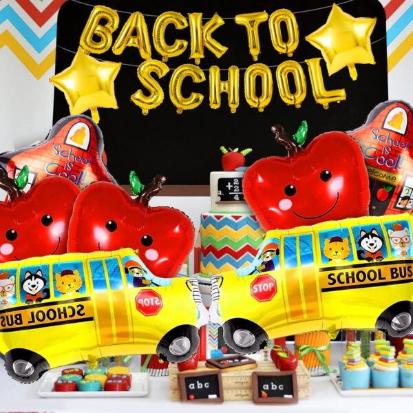 40Pcs Back to School Balloons – Happy School Foil Party Decorations - Image 4