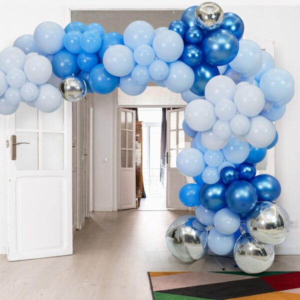 14 Pcs Silver Foil Balloons – Metallic Chrome 4D Round Helium Balloons in Mixed Sizes (22", 15", 10") - Image 5