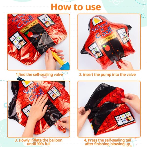 40Pcs Back to School Balloons – Happy School Foil Party Decorations - Image 3