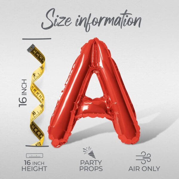 HAPPY LABOR DAY 16" Red Foil Letter Balloons – Party Banner Decoration - Image 3